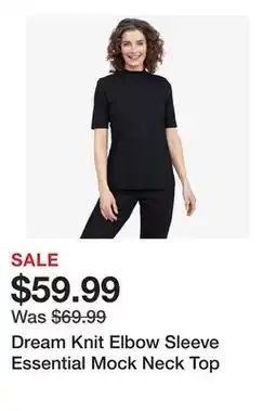 TSC Stores Dream Knit Elbow Sleeve Essential Mock Neck Top offer