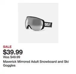 TSC Stores Maverick Mirrored Adult Snowboard and Ski Goggles offer