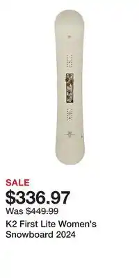 Sport Chek K2 First Lite Women's Snowboard 2024 offer