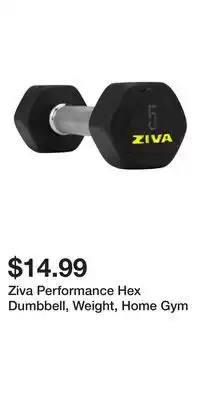 Sport Chek Ziva Performance Hex Dumbbell, Weight, Home Gym offer