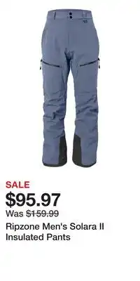 Sport Chek Ripzone Men's Solara II Insulated Pants offer