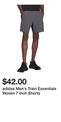 Sport Chek adidas Men's Train Essentials Woven 7 Inch Shorts offer