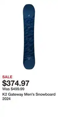 Sport Chek K2 Gateway Men's Snowboard 2024 offer