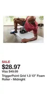 Sport Chek TriggerPoint Grid 1.0 13 Foam Roller - Midnight offer