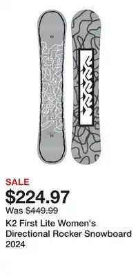 Sport Chek K2 First Lite Women's Directional Rocker Snowboard 2024 offer