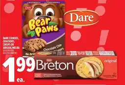 Metro Dare cookies, crackers, crisps or grissol melba offer
