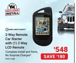 Visions Electronics 2-Way Remote Car Starter with (1) 2-Way LCD Remote offer