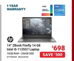 Visions Electronics HP 14 ZBook Firefly 14 G8 Intel i5-1135G7 Laptop offer