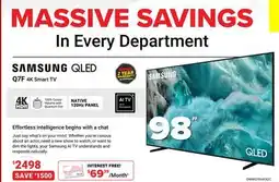 Visions Electronics SAMSUNG 98 Q7F 4K Smart TV offer