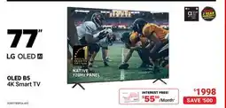 Visions Electronics LG 77 OLED B5 4K Smart TV offer