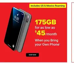 Visions Electronics Get 175GB for as low as $45/month offer