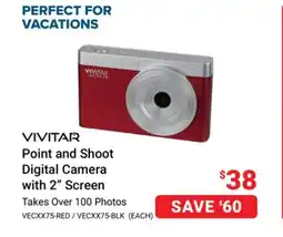 Visions Electronics VIVITAR Point and Shoot Digital Camera with 2 Screen offer