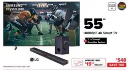 Visions Electronics LG 55 U8000FF 4K Smart TV offer