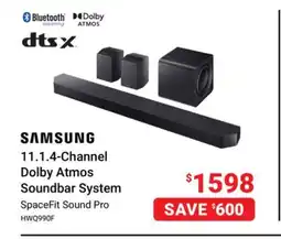 Visions Electronics SAMSUNG 11.1.4-Channel Dolby Atmos Soundbar System offer