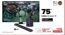 Visions Electronics LG 75 U88QG 4K Smart TV + 2-Channel Soundbar System offer