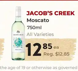 Marche Leo's JACOB'S CREEK Moscato offer