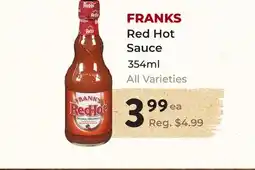 Marche Leo's FRANKS Red Hot Sauce offer