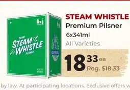 Marche Leo's STEAM WHISTLE Premium Pilsner offer