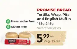 Marche Leo's PROMISE BREAD Tortilla, Wrap, Pita and English Muffin offer
