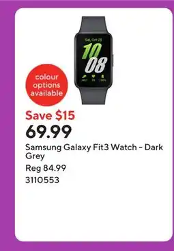 Staples Samsung Galaxy Fit3 Watch - Dark Grey offer