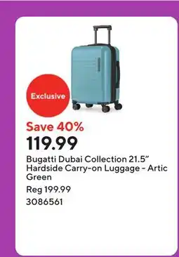 Staples Bugatti Dubai Collection 21.5 Hardside Carry-on Luggage - Artic Green offer