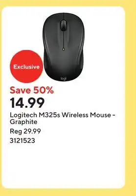 Staples Logitech M325s Wireless Mouse - Graphite offer