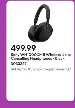 Staples Sony WH1000XM5 Wireless Noise Cancelling Headphones - Black offer