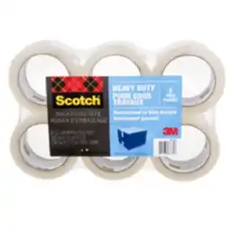Staples Scotch Heavy Duty Shipping Tape 1.88 x 54.6 Yds., 6 Pack (3850-6-ESF) offer