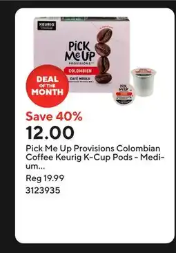 Staples Pick Me Up Provisions Colombian Coffee Keurig K-Cup Pods - Medium Roast - 24 Count offer