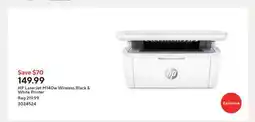 Staples HP LaserJet M140w Wireless Black & White Printer offer
