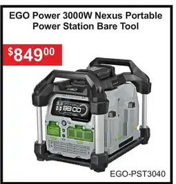 Atlas Tools & Machinery EGO Power 3000W Nexus Portable Power Station Bare Tool offer