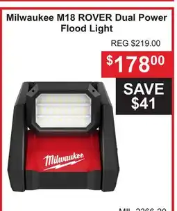 Atlas Tools & Machinery Milwaukee M18 ROVER Dual Power Flood Light offer