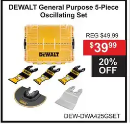 Atlas Tools & Machinery DEWALT General Purpose 5-Piece Oscillating Set offer
