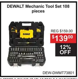 Atlas Tools & Machinery DEWALT Mechanic Tool Set 108 pieces offer