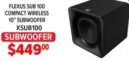 2001 Audio Video XSUB100 FLEXUS SUB 100 COMPACT WIRELESS 10 SUBWOOFER offer