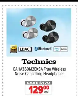 2001 Audio Video EAHAZ60M2EKSA Technics True Wireless Noise Cancelling Headphones offer