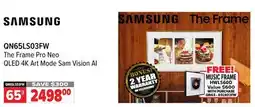 2001 Audio Video QN65LS03FW SAMSUNG 65 The Frame Pro Neo QLED 4K Art Mode Sam Vision AI offer