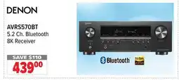 2001 Audio Video AVRS570BT DENON 5.2 Ch. Bluetooth 8K Receiver offer