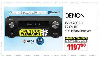 2001 Audio Video AVRX2800H 7.2 Ch. 8K HDR HEOS Receiver offer
