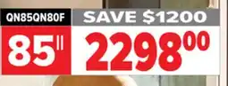 2001 Audio Video SAMSUNG 85 NEO QLED 4K QN80F VISION AI SMART TV offer