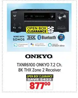 2001 Audio Video TXNR6100 ONKYO 7.2 Ch. 8K THX Zone 2 Receiver offer