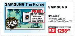 2001 Audio Video QN50LS03F Samsung 50 The Frame QLED 4K Art Mode Vision AI Smart TV offer