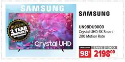 2001 Audio Video UN98DU9000 SAMSUNG 98 Crystal UHD 4K Smart offer