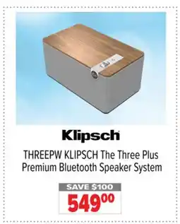 2001 Audio Video THREEPW KLIPSCH The Three Plus Premium Bluetooth Speaker System offer
