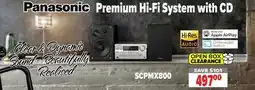2001 Audio Video SCPMX800 Panasonic Premium Hi-Fi System with CD offer