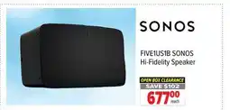 2001 Audio Video FIVE1US1B SONOS Hi-Fidelity Speaker offer