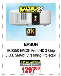 2001 Audio Video HC2350 EPSON Pro-UHD 3-Chip 3 LCD SMART Streaming Projector offer