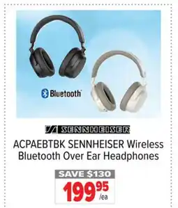 2001 Audio Video ACPAEBTBK SENNHEISER Wireless Bluetooth Over Ear Headphones offer