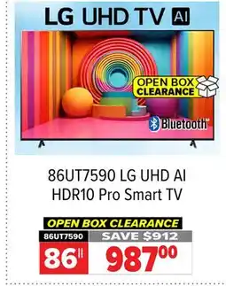 2001 Audio Video 86UT7590 LG 86 UHD AI HDR10 Pro Smart TV offer