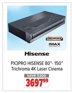 2001 Audio Video PX3PRO HISENSE 80- 150 Trichroma 4K Laser Cinema offer